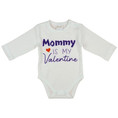 Mommy is my Valentine feliratos valentin napi baba body fehér