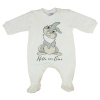 Hosszú ujjú baba rugdalózó Thumper nyuszi mintával