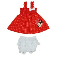 2 részes kislány nyári szett rövidnadrággal, tunikával Minnie egér mintával
