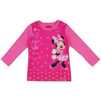 Hosszú ujjú kislány póló Minnie egér mintával