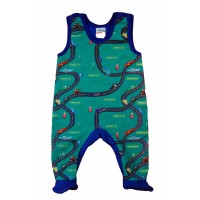 Ujjatlan belül bolyhos baba rugdalózó Verdák mintával