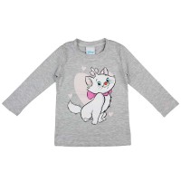 Hosszú ujjú kislány póló Marie cica mintával
