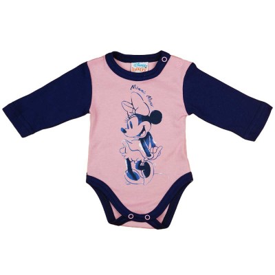 Hosszú ujjú baba body Minnie egér mintával