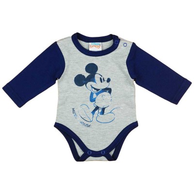 Hosszú ujjú baba body Mickey egér mintával