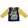 Hosszú ujjú kisfiú póló munkagépes mintával