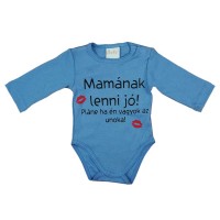 Hosszú ujjú feliratos baba body