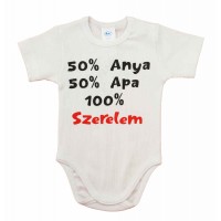 Rövid ujjú bébi kombidressz