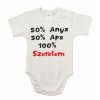 Rövid ujjú bébi kombidressz