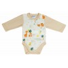 Hosszú ujjú baba body Szafaris mintával