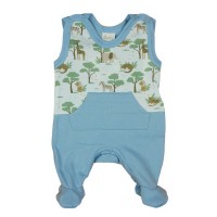 Ujjatlan belül bolyhos baba rugdalózó állatos mintával