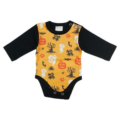 Halloween mintás hosszú ujjú baba body