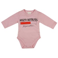 Feliratos hosszú ujjú baba body
