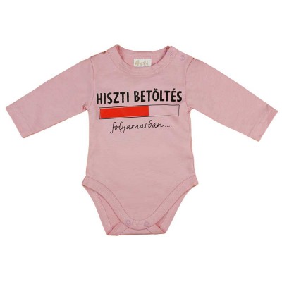 Feliratos hosszú ujjú baba body
