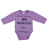 Hosszú ujjú baba body Bocsi srácok, Apa megtiltotta hogy randizzak felirattal
