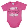 Rövid ujjú baba body Anya az én igazi hősöm felirattal