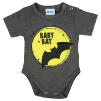 Rövid ujjú baba body Baby Bat felirattal