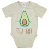 Rövid ujjú baba body avokádós mintával