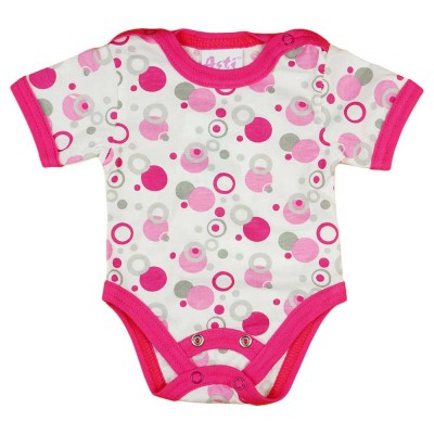 Rövid ujjú dupla patentos baba body