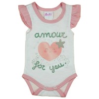 Ujjatlan baba body szívecskés mintával