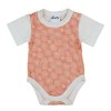 Rövid ujjú mintás kislány baba body