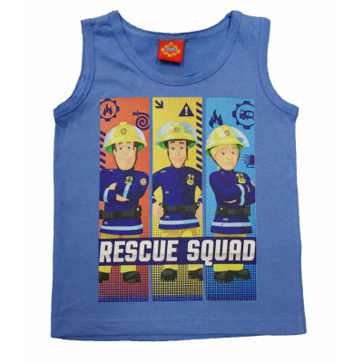 Pamut kisfiú nyári trikó Sam a tűzoltó mintával