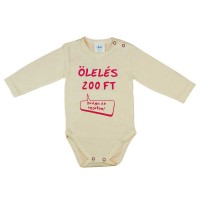 Hosszú ujjú baba body Ölelés 200 Ft felirattal