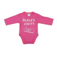 Hosszú ujjú baba body Ölelés 200 Ft felirattal