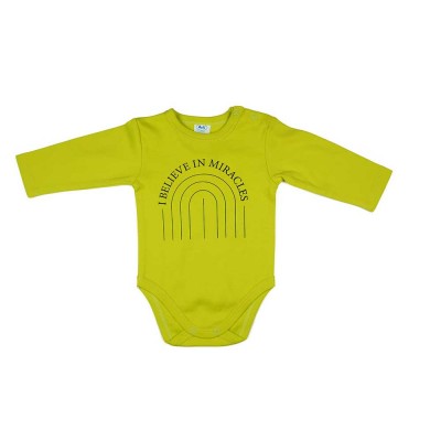 Feliratos hosszú ujjú baba body