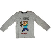 Hosszú ujjú fiú póló Minecraft mintával