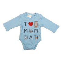 Feliratos hosszú ujjú baba body