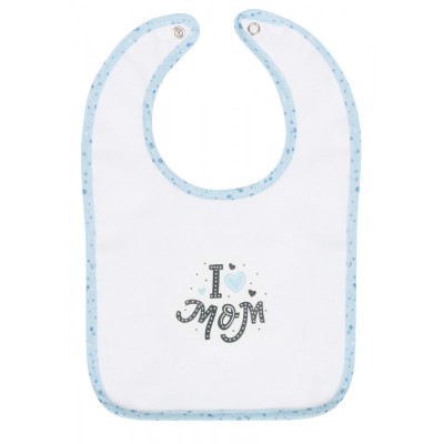 Bubaba patentos előke - I love Mom kék