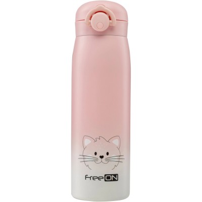 FreeON thermo kulacs 480ml- Pink cica
