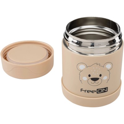 FreeON thermo ételtároló termosz 350 ml- Beige maci