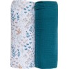 Bubaba muslin pelenka 70x70 cm (2 db)- Türkiz