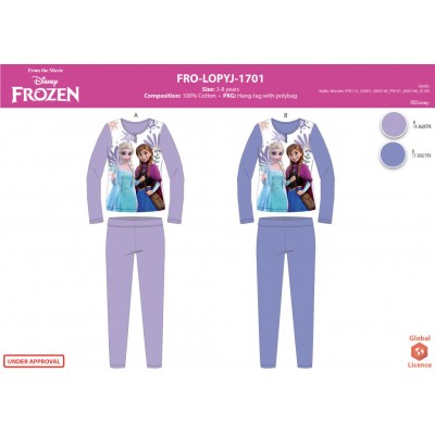 Disney Jégvarázs jersey pamut pizsama - lila - 122