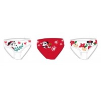 Disney Minnie egér karácsonyi kislány bugyi - 3 darabos pamut bugyi - 98-104 Disney Minnie egér karácsonyi kislány bugyi - 3 darabos pamut bugyi - 98-104
