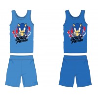 Sonic pamut nyári együttes - trikó-rövidnadrág szett - középkék - 98 Sonic pamut nyári együttes - trikó-rövidnadrág szett - középkék - 98