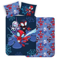 Spidey és barátai 100% pamut ágyneműgarnitúra 140x200cm ágyneműhuzat + 70x90cm párnahuzat Spidey és barátai 100% pamut ágyneműgarnitúra 140x200cm ágyneműhuzat + 70x90cm párnahuzat