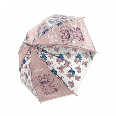 Disney Stitch félautomata esernyő - 74cm - Rózsaszín