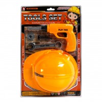 Szerszámgép klt., fúrógép, munkás sisak, 2 szín, 26x38 cm lapon