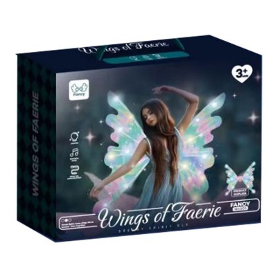 Tündérszárny jelmez, zenél és világít, 2 színben, 29x24 cm.