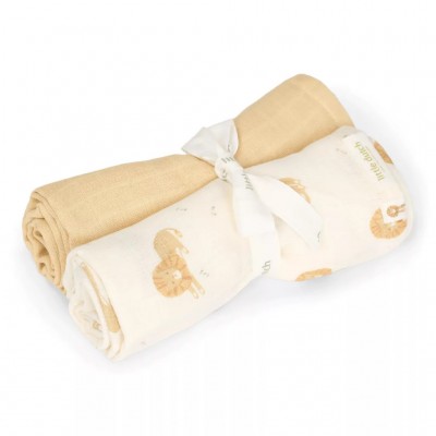Little Dutch muszlin textilpelenka 70x70 cm 2 db - Safari Leo
