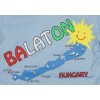 Rövid ujjú baba body Balaton felirattal