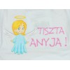 Bébi rövid ujjú kombidressz Tiszta Anyja! fehér