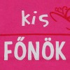 Kis főnök feliratos rövid ujjú baba body