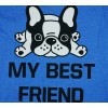 My best friend francia bulldogos férfi rövid ujjú póló