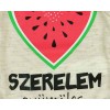 Rövid ujjú baba body Szerelem gyümölcs felirattal